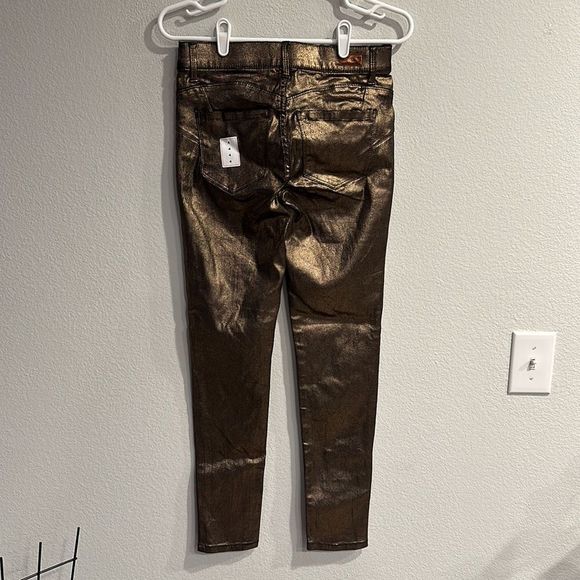 New juicy couture Pull On Jegging Pants Size 4 Gold - Picture 2 of 4
